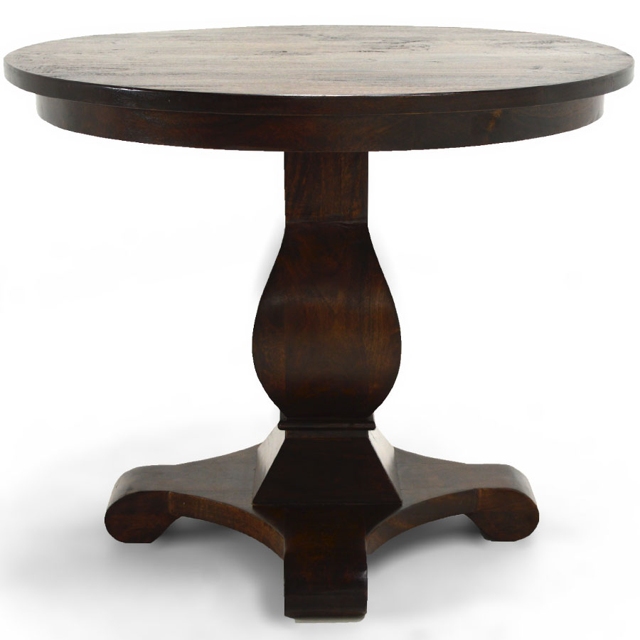 Elgin 36 Pedestal Table Rustic Walnut Home Source Furniture