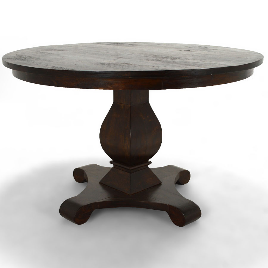 Walcot 48 Round Dining Table Rustic Walnut Home Source Furniture