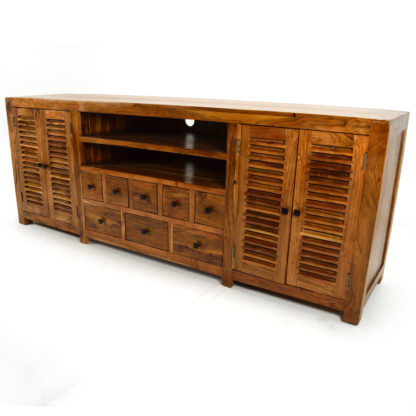 Groove Media Sideboard in Reclaimed Natural - Home Source Furniture - Houston, TX