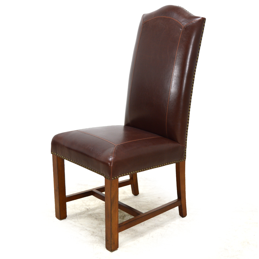 ellis upholstered dining chair tobacco leather