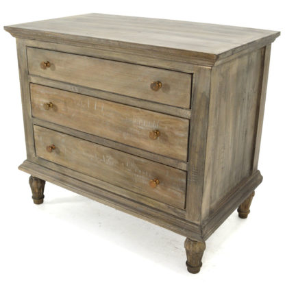 Regency 3 Drawer Nightstand in Salvaged Gray - Home Source Furniture - Houston, TX
