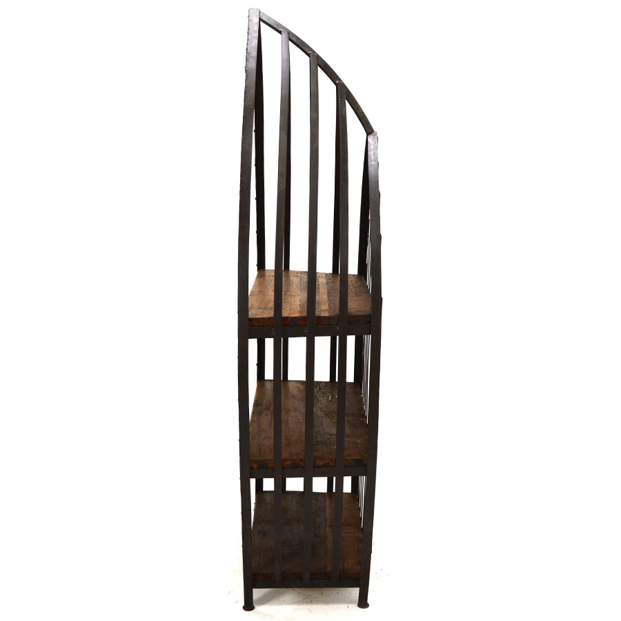Iron Boat Bookcase MSI 344 Rustic Espresso
