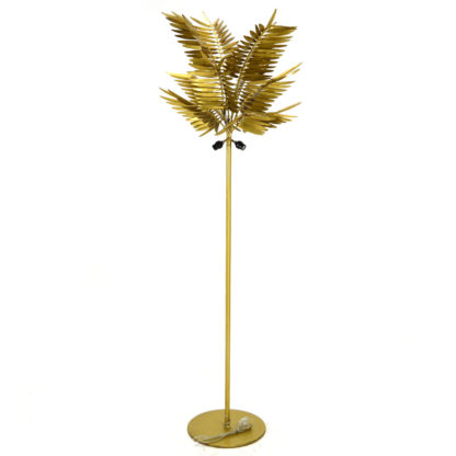 Palm Floor Lamp in Antique Brass from Home Source Furniture. This whimsical accent lamp is a chic way to bring tropical vibes to any space.