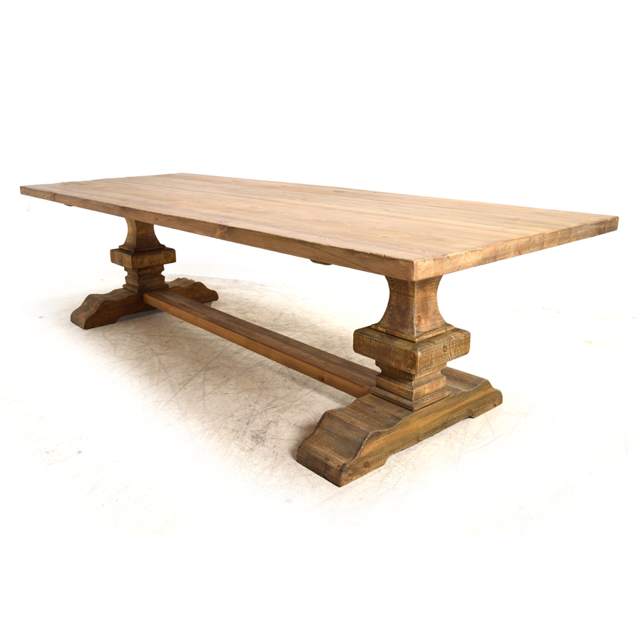 Savoy 120 Trestle Dining Table Salvaged Natural Home Source Furniture