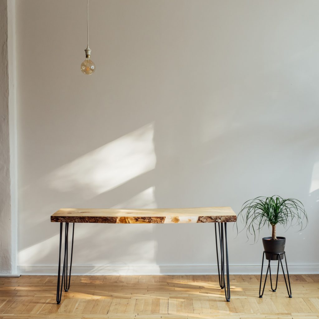 Live edge wood dining table