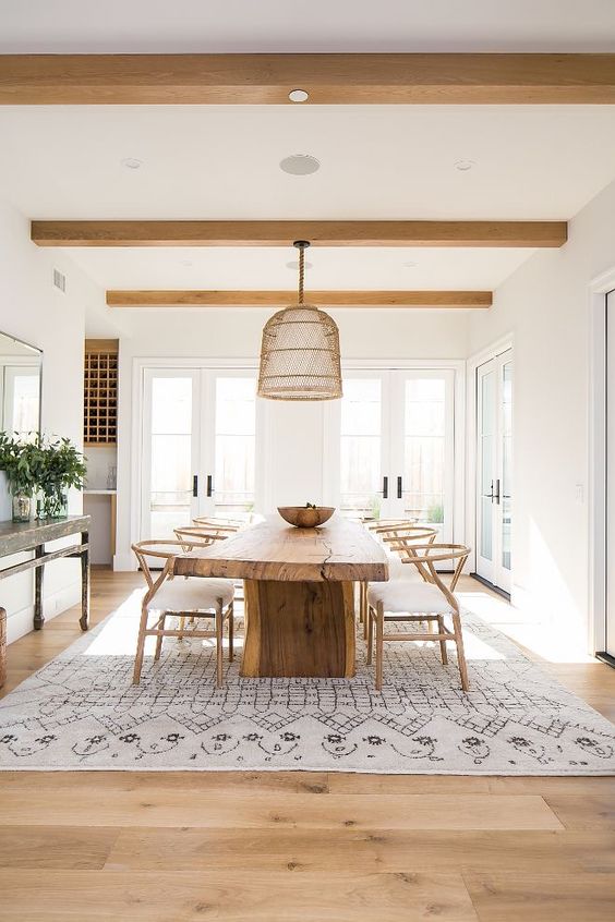 Timeless Live Edge Dining Table, Natural Wood Kitchen Table And Chairs