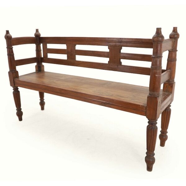 Vintage Entryway Bench MSI 731, Natural Teak Home Source Furniture