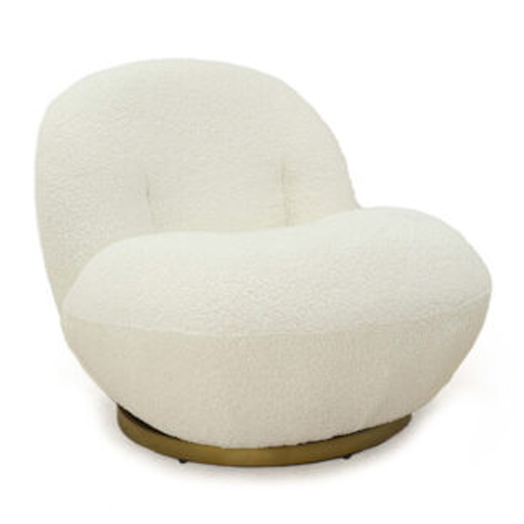 Hyde Swivel Accent Chair Teddy Dove Home Source Furniture