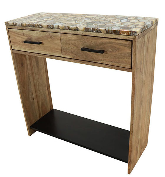 Reston Entryway Table With Natural Agate Home Source Furniture