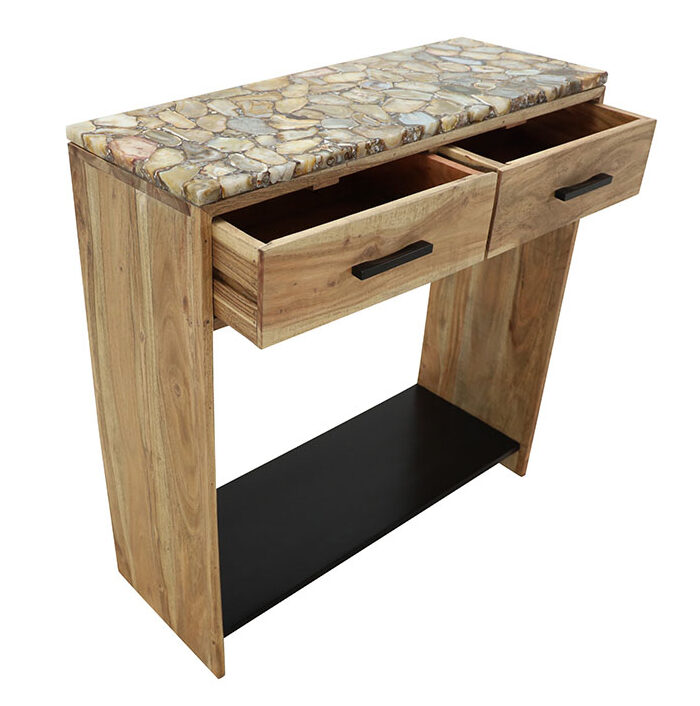 Reston Entryway Table With Natural Agate Home Source Furniture